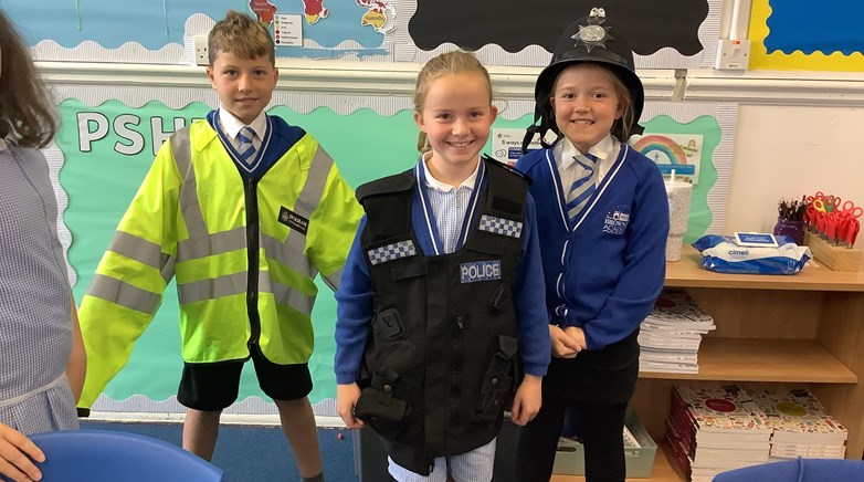 Year 5 have a visit from the mini police