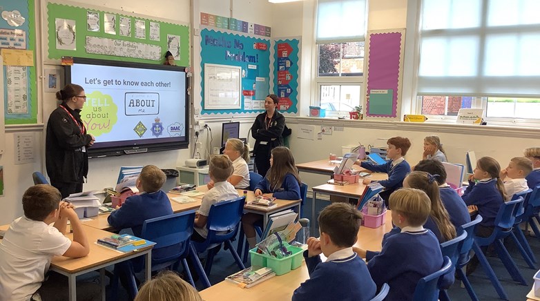 Year 5 have a visit from the mini police